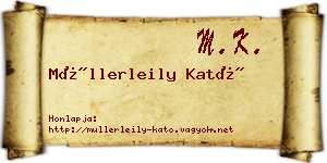 Müllerleily Kató névjegykártya